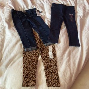 Oshkosh 3t pants and cheetah jumping bean legging